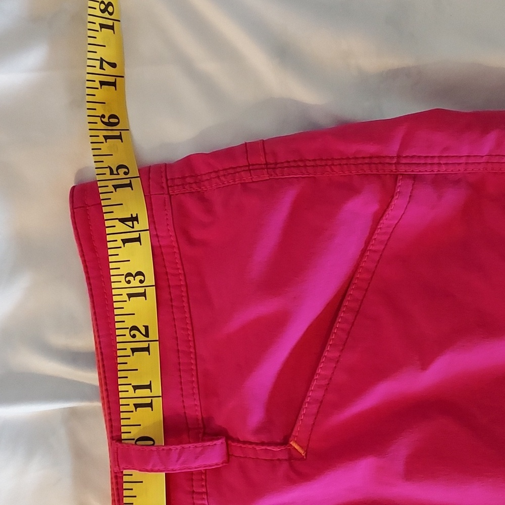 Title Nine Women's Pants Trail Mix Hot Pink Nylon Hiking Outdoor Capris 2 - Picture 6 of 12